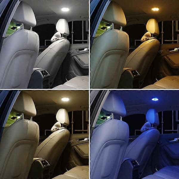 1 stk Bilinteriør leselys LED taklys Bil berørings nattlys USB, 91*91*16mm