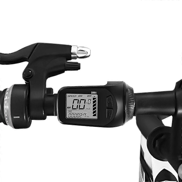 24V/36V/48V S886 Ebike LCD Display Panel Tumgas för Elcyklar E-Scooter