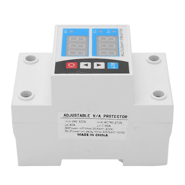 Over- og underspenningsvern Digital Display Beskyttelse Auto Reset 240V?300V 40A