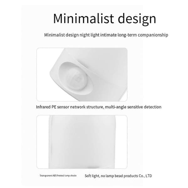 Rund LED Sensorlampe Liten Bordlampe Sovesal Nattbordslampe Bærbar Nødlys