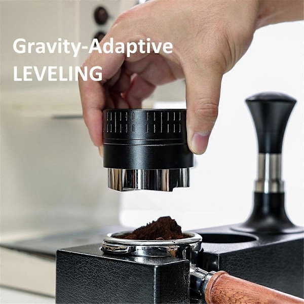 Kaffedistributør 54mm, Espresso Adaptive Distribution Tools, Selvutjevnende Distributør med 5 Blads Base