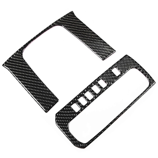 2 st Äkta Kolfiber Växelspaksknapp Panel Trim Ram Passar för Civic 10:e FC/FK 1619
