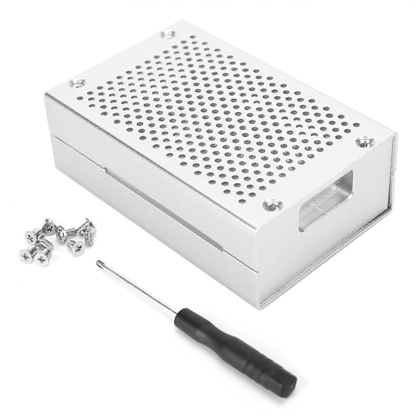 Beskyttende skall i aluminiumslegering, støvtett varmeavledende kabinett for Raspberry Pi 3B