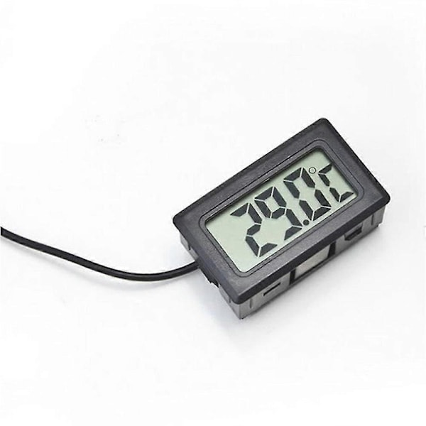 Digitalt LCD Termometer Temperaturmåler med Vanntett Sensorprobe white