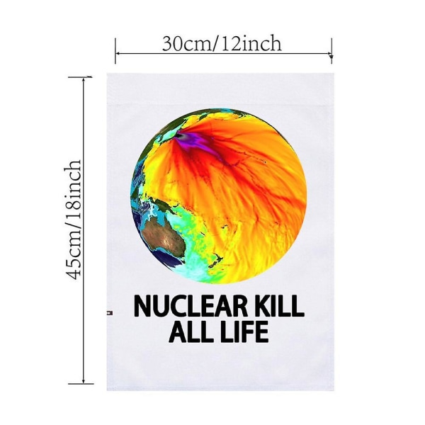 Nukleär Banner 1.48 X 0.98ft Trädgårdsflaggor För Utomhus Fallout Dekor För Marscherande Och Publicering Motståndet Mot Utsläpp Av Kärnkraft style 5