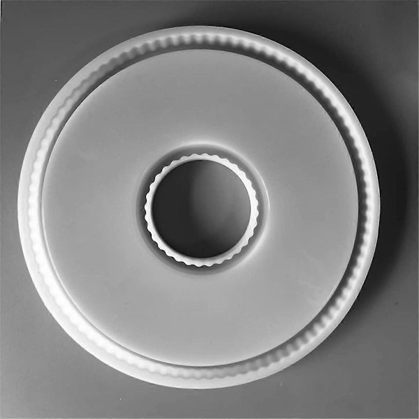 Silikoneforme Bakke med Striber Design, Beton Rund Plade Silikone Støbeform Bakke, Dekorativ Bakkeforme 25cm