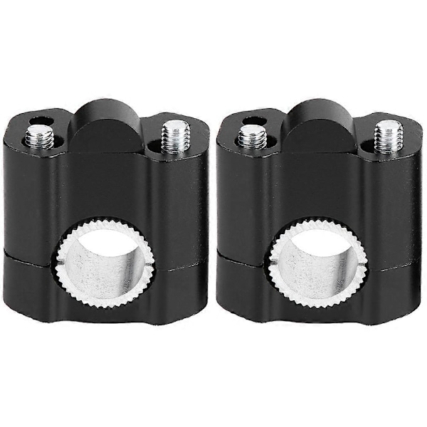 2 stk. 28 mm Motorcykelstyr Monteringsklemmer i Aluminiumlegering - Sort
