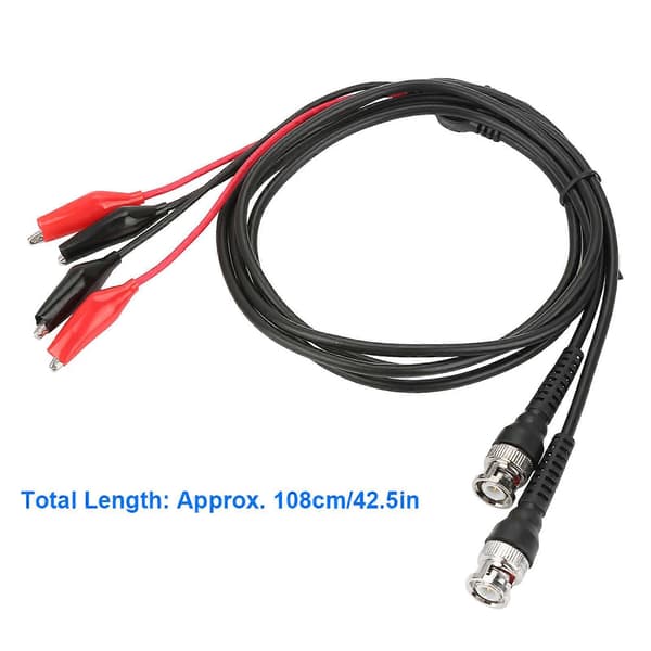 2 stk. P1011 BNC Q9 til dobbel krokodilleklemme oscilloskop testprobe ledningskabel