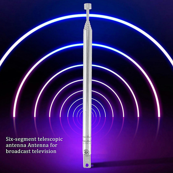 Udskiftnings 39cm 6 Sektioner Teleskopisk Antenne til Radio TV
