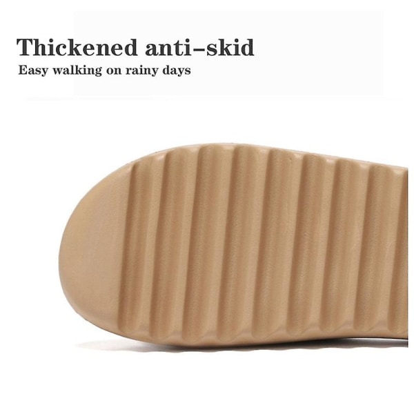 Sommartofflor herr och dam inomhus mjuk botten trendiga tofflor Beige 39-40