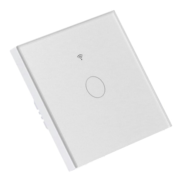 Enkel Touch-strömbrytare för Tuya Zigbee Intelligent Fjärrkontroll Ljusströmbrytarplatta med Bakgrundsbelysning (Vit)