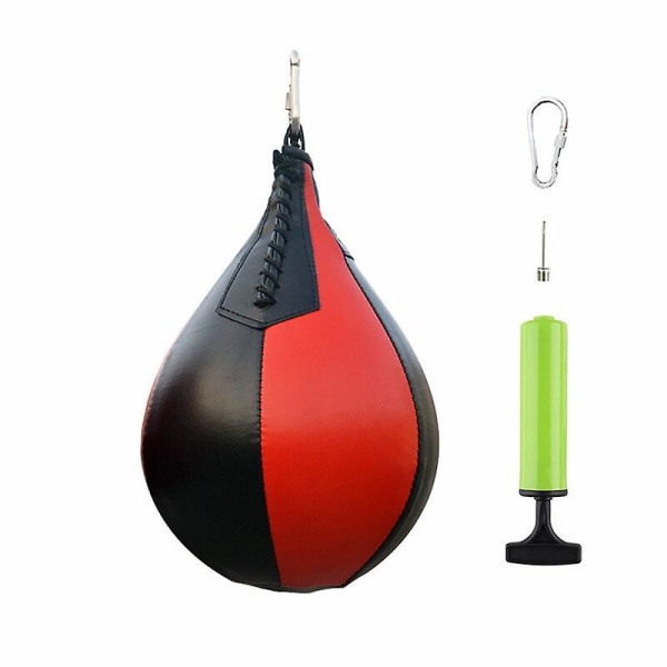 Pu Päronformad boxning Hängande Speed Ball Fitness Sportutrustning Red