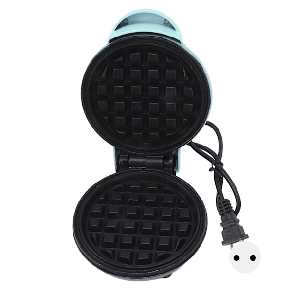 Mini Vaffeljern Stick Proof Dobbeltsidet Rund Multifunktionel Morgenmadsmaskine til Toast Sandwich BRA Rund Stik 110V Blå