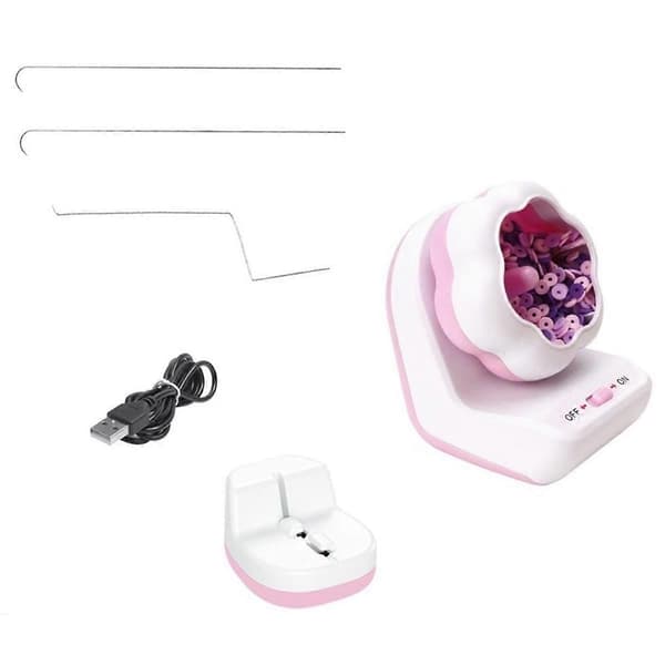 Lerperle Spinner USB Elektrisk Perle Spinner Perleværktøj til Smykkefremstilling Perleskål til Armbånd Halskæde Taljeperler