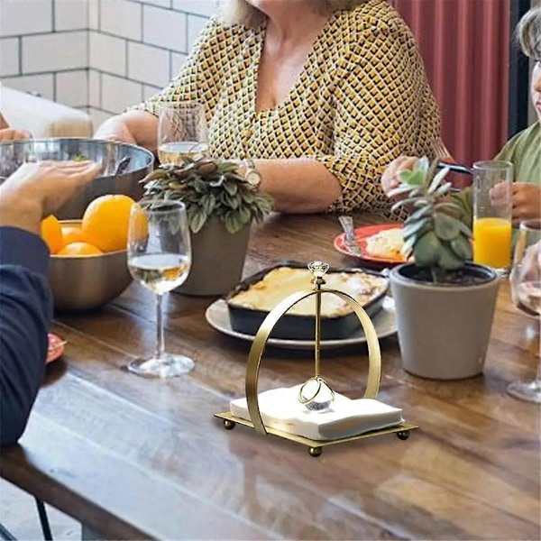 Servietholder i jern med krystalkugle, papirservietholder, servietstativ, dispenser til køkken og stue