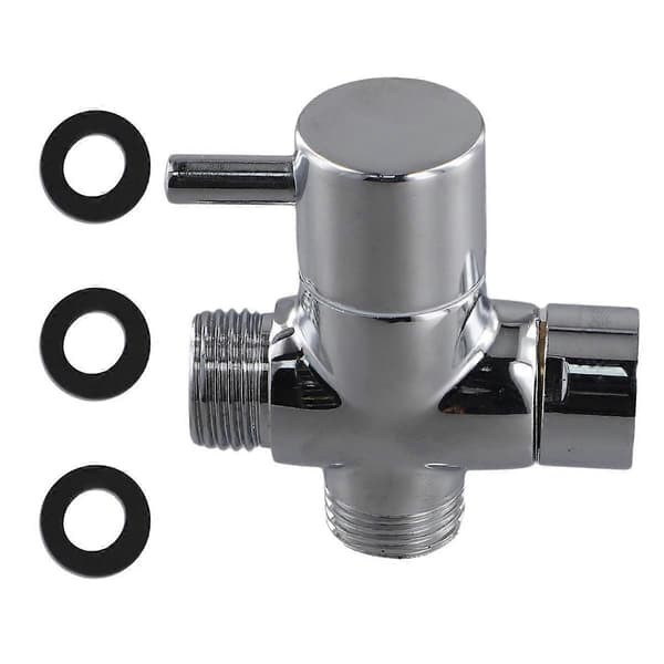 Dusjarmomleder i messingmetall 3-veis vannseparator 20 mm dusj T-adapter for håndholdt dusjhode