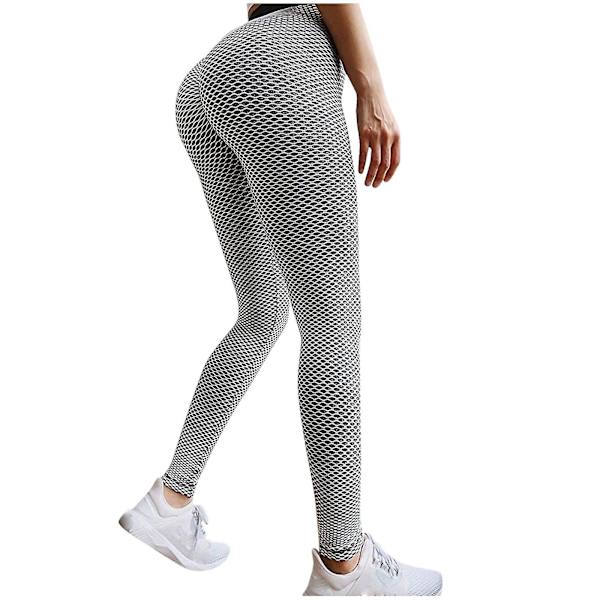 Tflycq Dam Stretch Yoga Leggings Fitness Löpning Gym Sport Fullängds Aktiva Byxor Gray XS