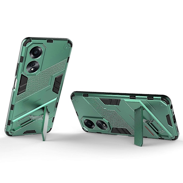 Skal för Oppo A58 4g PC+TPU Stötsäkert Stativ Mobilskal Green