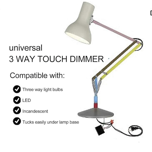 KSY 413A 3-vägs Touch Sensor Dimmer Glödlampa 20-100W LED-lampa 3W-25W Touch Lamp Kontrollmodul för Ersättning Skrivbordslampa 110-230V