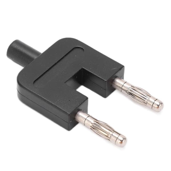 U35 U-formet Kortslutnings Bananstik Adapter Hun til 2 Han Stik Sort 4mm