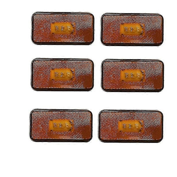 24V Amber LED-lys til Scania sidemarkering Heavy Truck til Scania Clearance Lamps lastbil karosseri dele +2 connector oem1737413 6pcs lights
