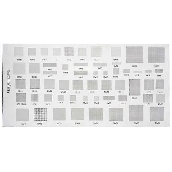 4 stk. Universal BGA-stencil for MTK MSM iPad CPU RAM PM Power IC Reball Pin Direkte Varme Mal