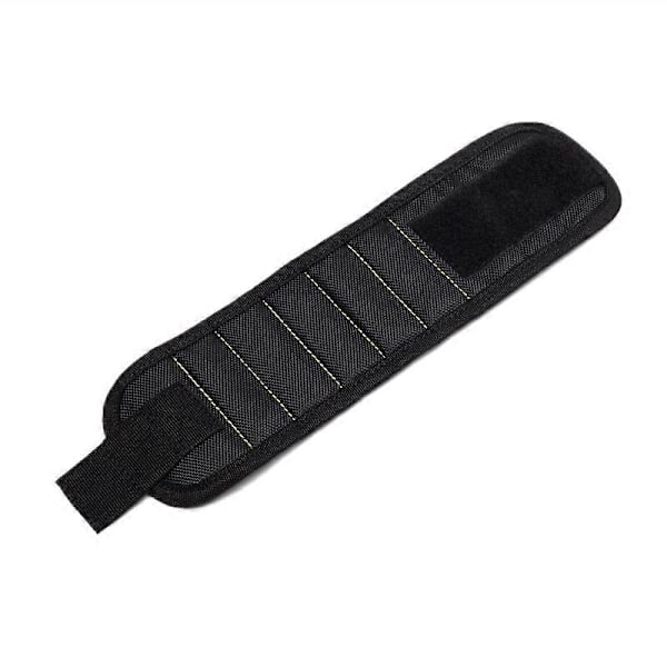 Magnetiskt handledsband för skruvar Verktyg Stark järnabsorberande Portabel Justerbar 5 Magnet Svart