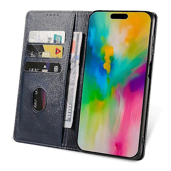 Til iPhone 16 Pro Etui Læder Telefon Cover Stærk Magnetisk Kortholder s20241212513 Style B