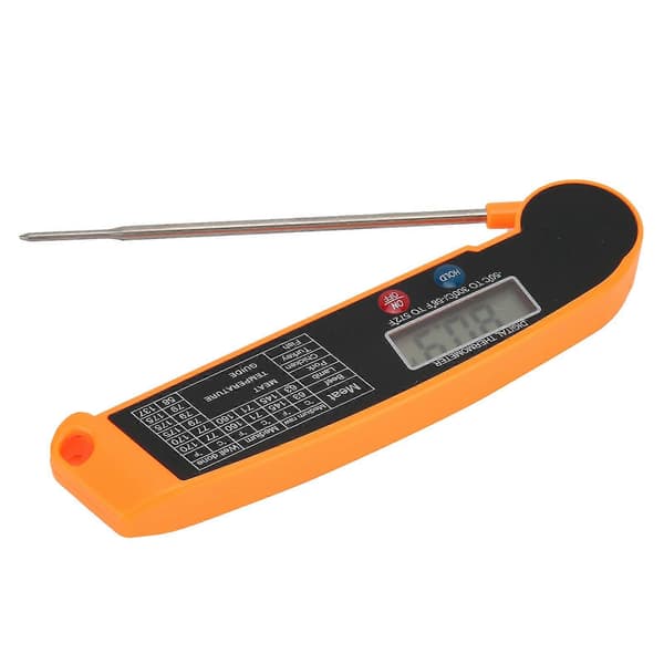 Vattentät Digital Kötttermometer Snabbavläsning Termometer för Kök Utomhus BBQ Grill Tillbehör Orange