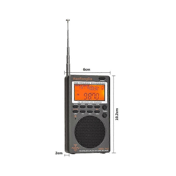 -747 Bærbar Multibåndsradio Fm/mw/sw/ssb/lsb/air/cb/vhf/uhf/ubd/ Fullbånds Mini Stereoradiomottaker