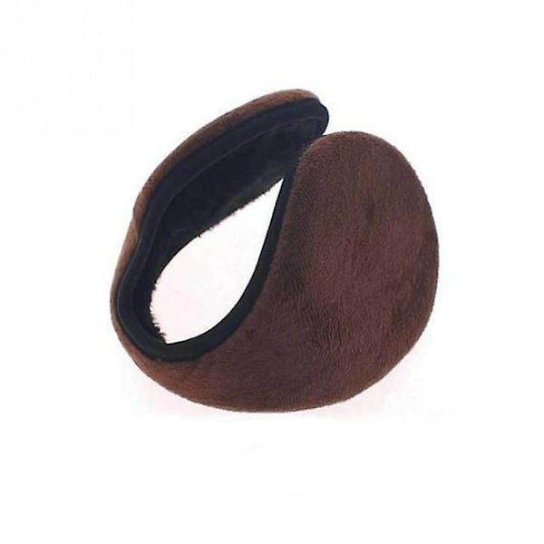 Vinter Unisex Ull Varma Öronmuffar Plysch Öronmuffsskydd Coffee