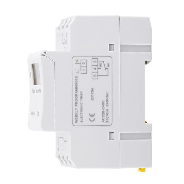 LCD Display Veckovis Programmerbar Elektronisk Relä Tid 16 PÅ och AV Timer (AC220V)