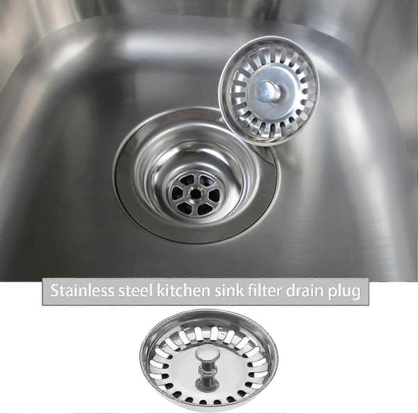 Vask Kollektion 114mm Rustfrit Stål Køkkenvask Kurv Si Prop Afløbsrør Egnet Til 83-90mm Vask Diameter Køkkenvask Tilbehør