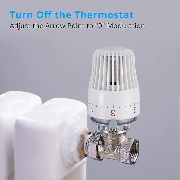 4-pakning termostathode, erstatningshode for M30 x 1,5 radiatorventil, termostatisk radiatorventil