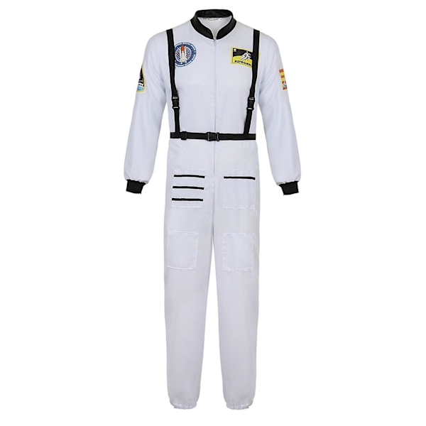 Astronautdräkt Rymddräkt Vuxen Par Cosplay Kostym White for Men M