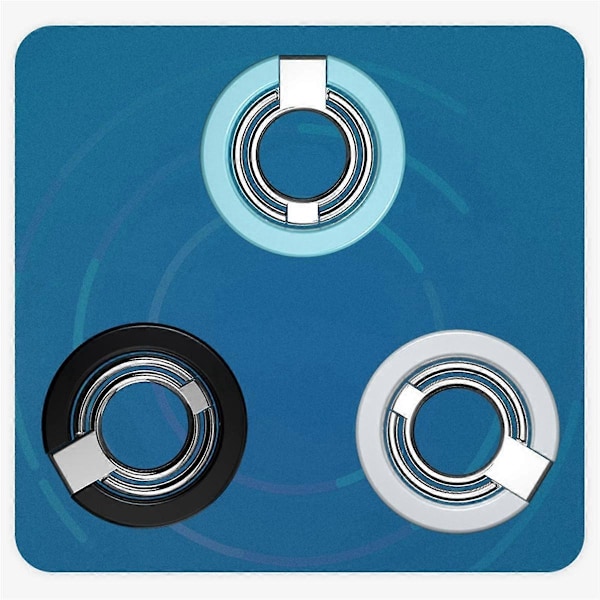 Magnetisk Mobilhållare 180° Rotation Ultratunn Metallgrepp för Förbättrad Enhandsanvändning Svart