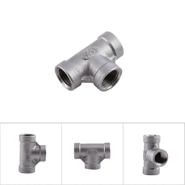 Helt Ny T-stykke 3-vejs hungevind Rørfittings Rustfrit Stål SS 304 (1/4\" 37mm)