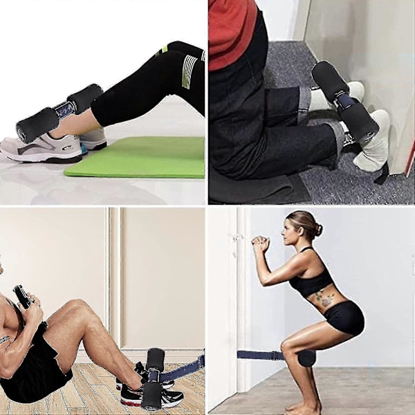 Nordic Hamstring Curl -hihna, 10 sekunnin asennus Nordic Curl vatsalihaksille, Espanjalaiset kyykyt, Razor Curl