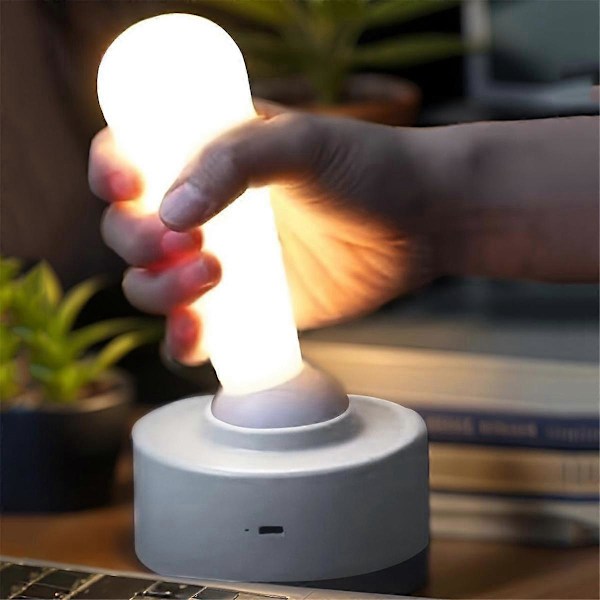 2-pakks spaklys, omgivelsesbelysning, stanglampe, ristebryter, oppladbar LED-nattlampe, vegglampe