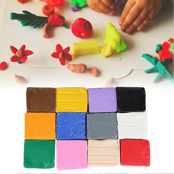 12 värin polymeerisavisetti, polymeerisavi käsin DIY-lelu, polymeerisaven muovailu lapsille oppimiseen