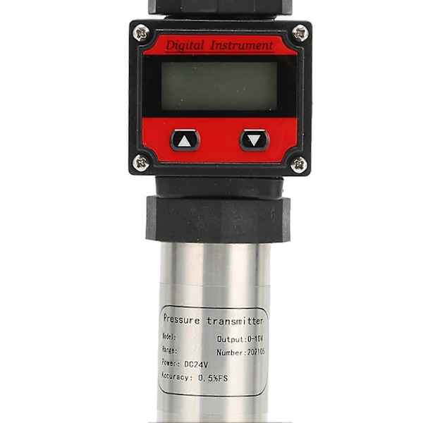 Trycksensor Aluminiumlegering Luft Vatten Sändare Digital Display LCD Transmitter 0?10V DC24V0?500Kpa