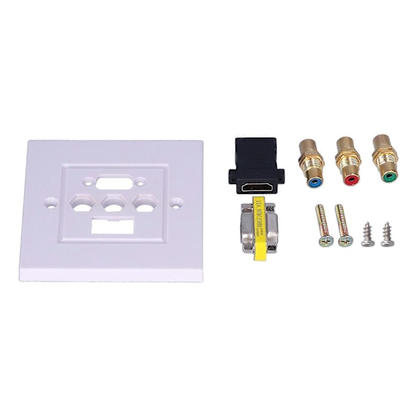 VGA+High Definition Multimedia Interface 3RCA Veggplate Panel Socket for Hjemmekontor Hotelldekor