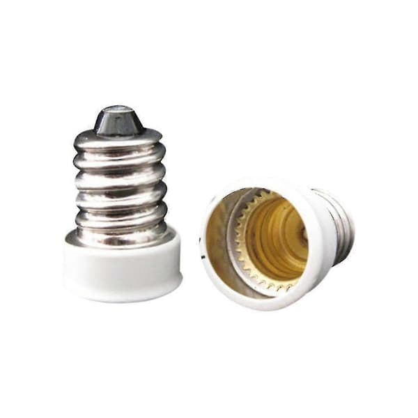 2 stk. E14 til E12 Adapter Konverter Lampeholder Base Sokkel For E14 LED Lyspære