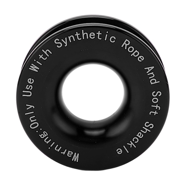 Vinsj Snatch Recovery Ring 41000lbs Bruddstyrke for 7/16in 1/2in Myk Sjakkel med 3/16in 1/4in 3/8in Tau Svart