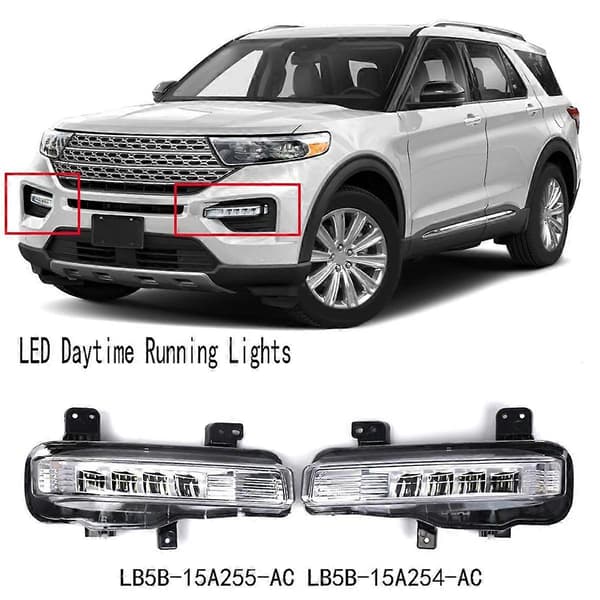 For Explorer 2020-2024 Høyre LED Tåkelys Frontfangerlamper LED Kjørelys LB5B-15A254-AC
