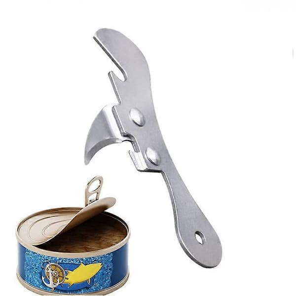 4 st manuella konservöppnare i rostfritt stål, multifunktionella kökstillbehör, 9,6*3 CM