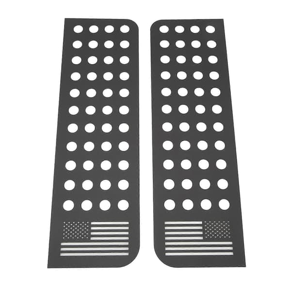 2 ST Bakdörrsfönsterdekaler Aluminiumlegering Glaspanelskydd för Wrangler JK 2007 till 2018 Typ B