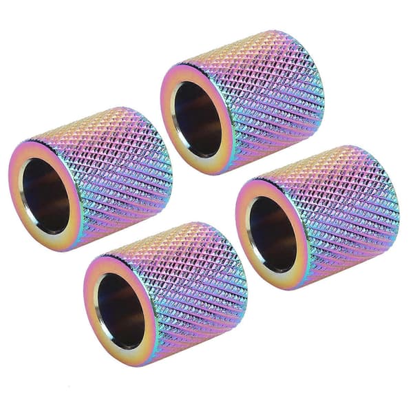 4 ST Bil Nackstöd Krage Ring Dekor Aluminiumlegering för Bil SUV Lastbil Interiör Dekoration Färgglatt Ljus