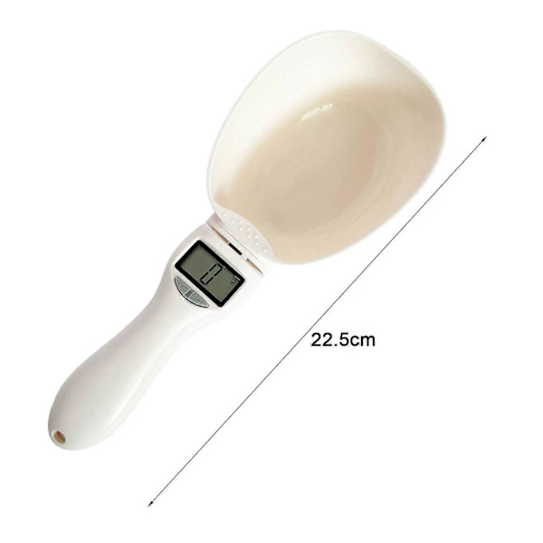 2 st Matmätskedvåg 800g / 0,1g Hög Precision LCD-Display 5 Enheter Utbytbar Sked för Husdjursmat Matlagning Bakning