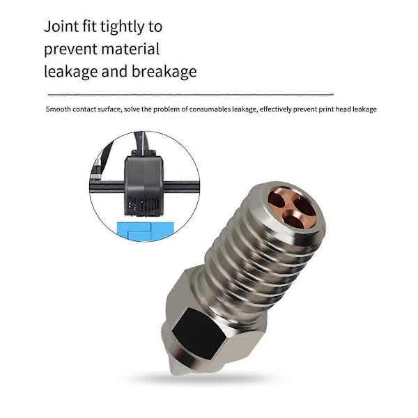 4 st 0,8 mm för 7/5/3V3 SE Munstycke Krom Zirkonium Koppar Munstycke Högt Flöde Högtemperatur CHT Munstycke
